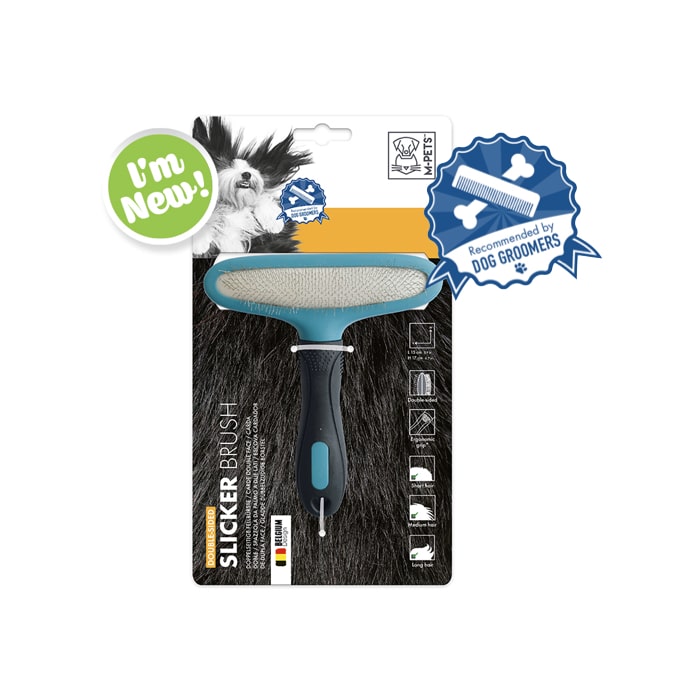 Double sided slicker clearance brush